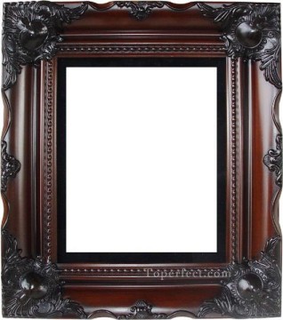  03 arte - Esquina del marco de pintura de madera Wcf036